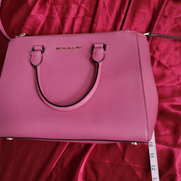 NWT MICHAEL Michael Kors Kellen Saffiano Leather Satchel Bag, BlossomNew - Picture 3 of 10